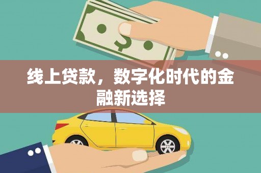 那玛夏线上贷款，数字化时代的金融新选择