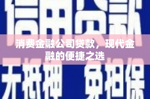 定海消费金融公司贷款，现代金融的便捷之选
