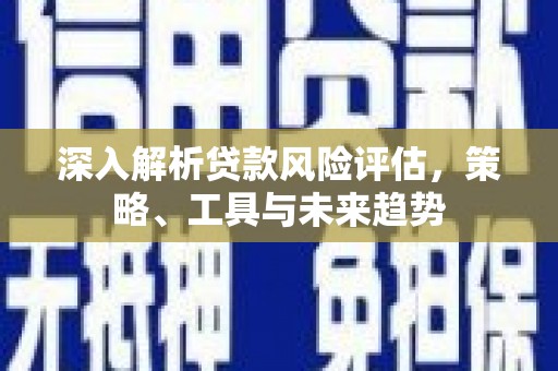 苍南深入解析贷款风险评估，策略、工具与未来趋势