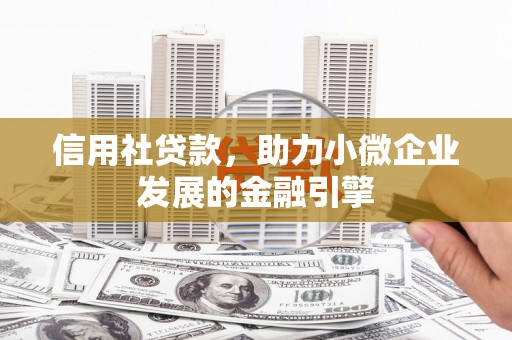 沈北新区信用社贷款，助力小微企业发展的金融引擎