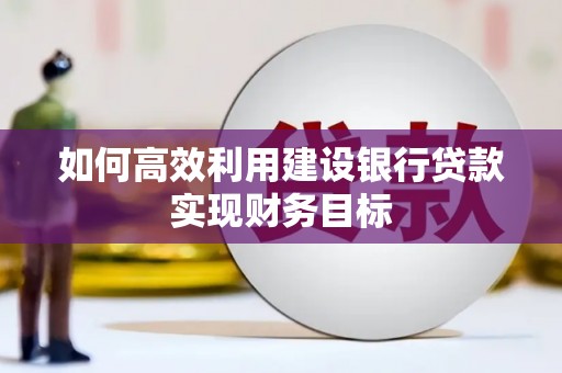 鹿草如何高效利用建设银行贷款实现财务目标