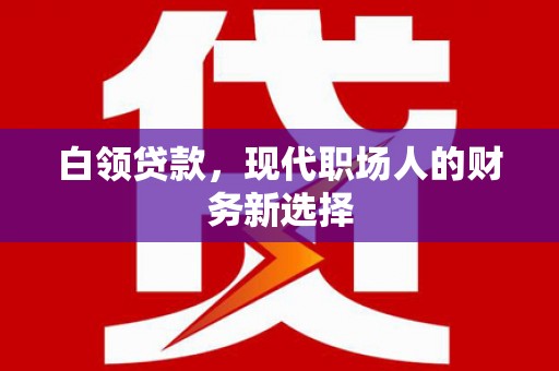 蒲江白领贷款，现代职场人的财务新选择