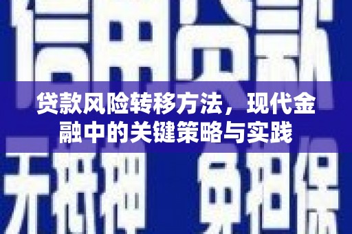 东丰贷款风险转移方法，现代金融中的关键策略与实践