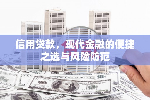 鹿泉信用贷款，现代金融的便捷之选与风险防范