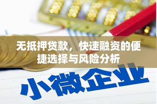 邓州无抵押贷款，快速融资的便捷选择与风险分析