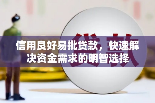 麦寮信用良好易批贷款，快速解决资金需求的明智选择