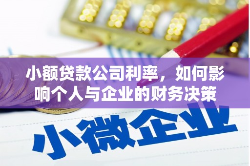 西固小额贷款公司利率，如何影响个人与企业的财务决策
