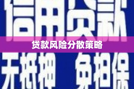 五股贷款风险分散策略