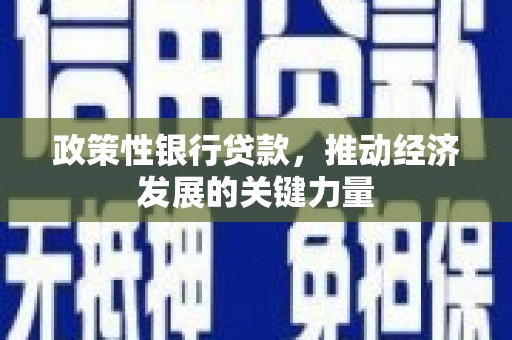集宁政策性银行贷款，推动经济发展的关键力量