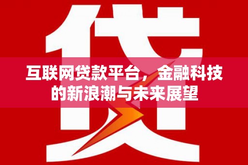 岚山互联网贷款平台，金融科技的新浪潮与未来展望