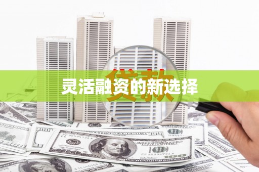 武进灵活融资的新选择