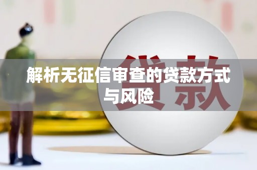 永新解析无征信审查的贷款方式与风险